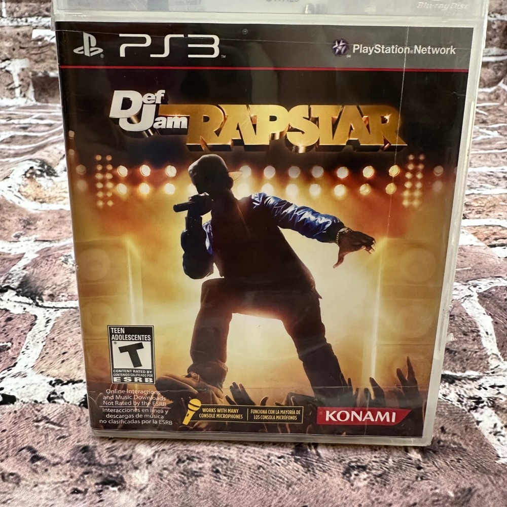 Def Jam‎ Rapstar PS3 Game Sony PlayStation 3 Music Rhythm Karaoke Teen Rated New